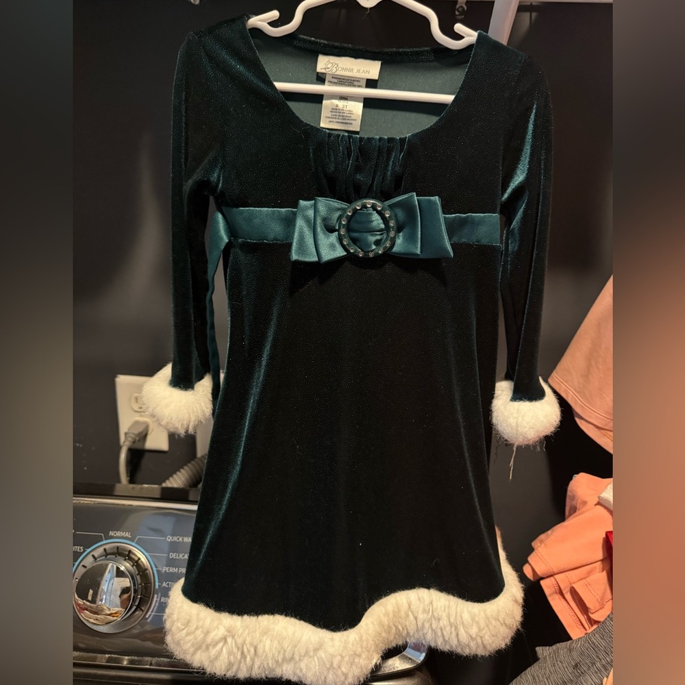 Toddler Emerald Green Christmas Dress - 3T